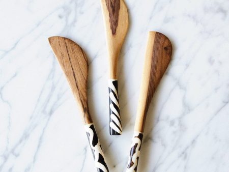 Wild Olive Wood Cheese Spreader Knife Online Sale