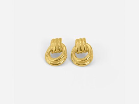 DOUBLE KNOT EARRINGS GOLD Online Sale