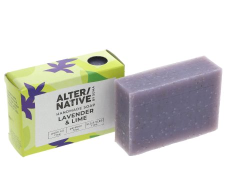 Alter Native | Boxed Soap Lavender & Lime - Relax - with lavender flowers | 95g For Sale