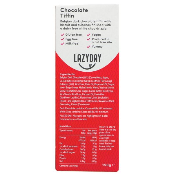 Lazy Day | Belgian Dark Chocolate Tiffin - gluten & dairy free | 150g For Sale