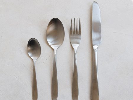 Brushed Stainless Steel Flatware Set Supply