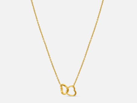 Interlock Heart Necklace - Gold Sale