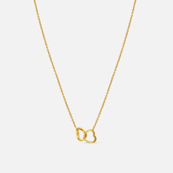 Interlock Heart Necklace - Gold Sale