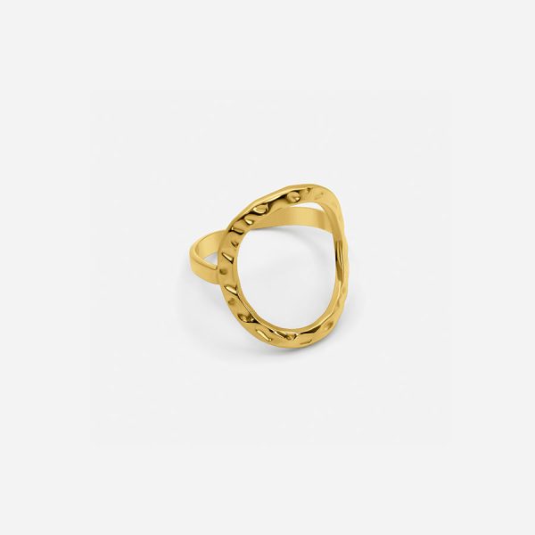 ADJUSTABLE OVAL RING - GOLD Discount