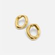 18K GOLD OPEN OVAL EARRINGS Online