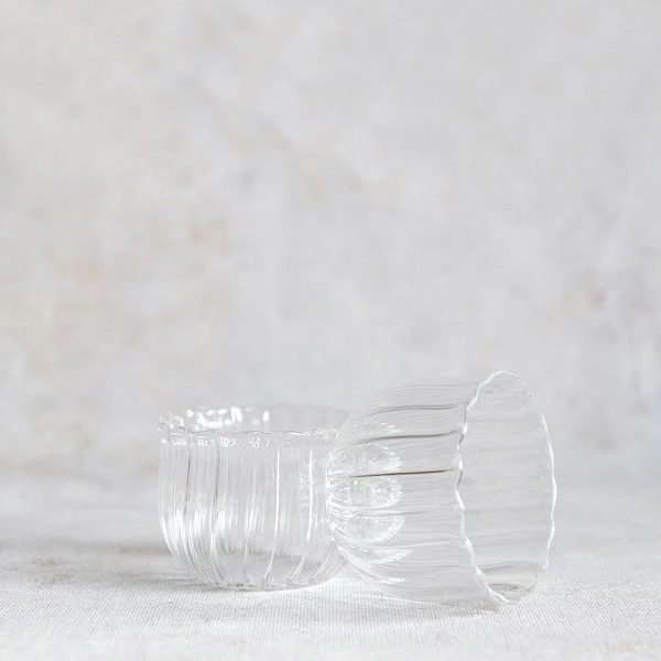 Petite Scalloped Glass Votive Set Online