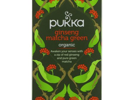 Pukka | Ginseng Matcha Green - Ginger, Green Tea, Lemongrass | 20 bags For Sale