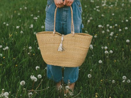 Braided Tassel Shopper Fashion