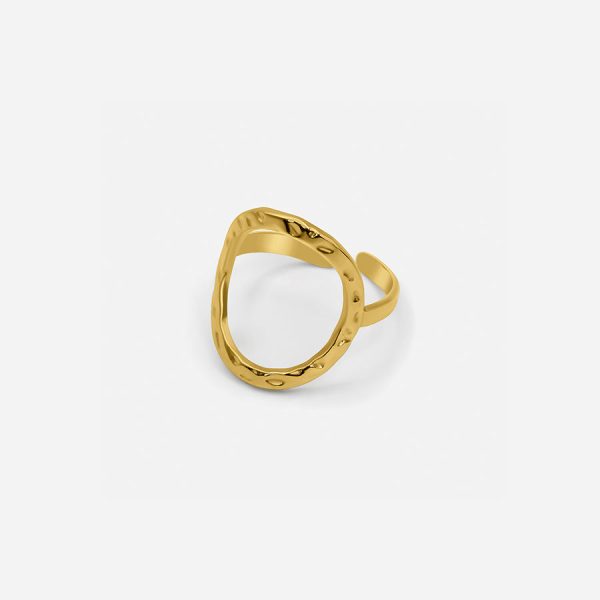 ADJUSTABLE OVAL RING - GOLD Discount