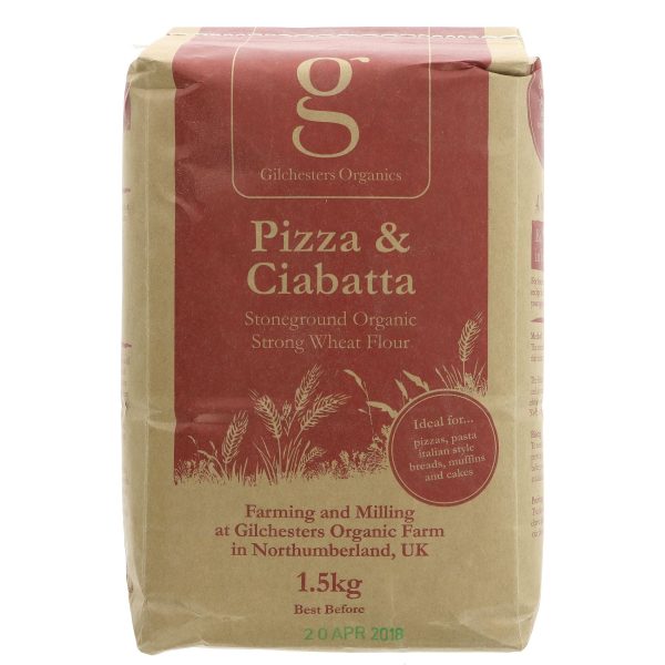 Gilchesters Organics | Pizza & Ciabatta Wheat Flour - stoneground, organic, strong | 1.5kg Online