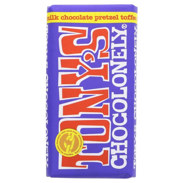 Tony s Chocolonely | Dark Milk Choc Pretzel&Toffee - 0.42 | 180g Sale