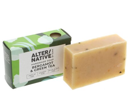 Alter Native | Boxed Soap Bergamot & Green Tea - Uplifting - with green tea leaf | 95g Discount