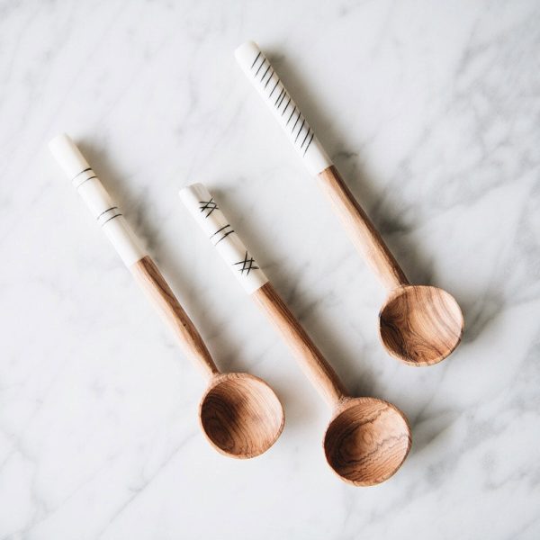 Wild Olive Wood Sugar Spoon Set Sale