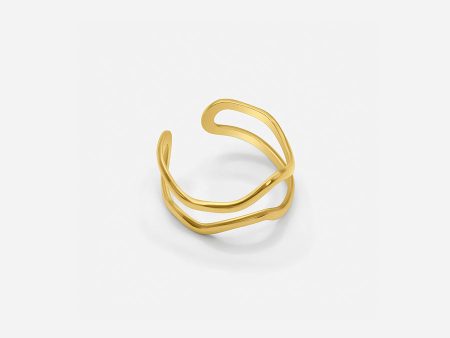 ADJUSTABLE DOUBLE LAYER RING - GOLD Sale