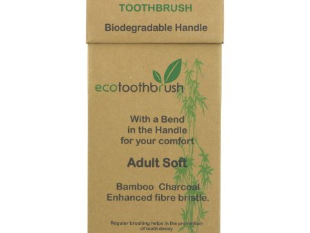 Ecotoothbrush | Toothbrush Adult Charcoal Soft | 1 For Cheap