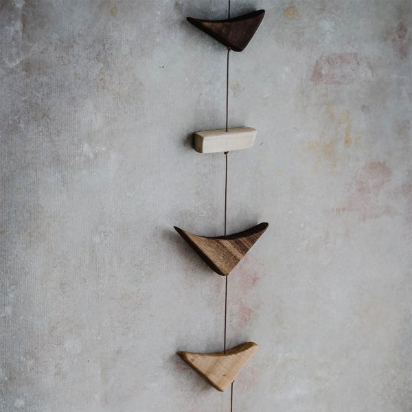 One-of-a-kind Wall Hanging Wood Stack no. 0966 Online now