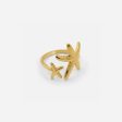 ADJUSTABLE STARFISH OPEN RING - GOLD Discount