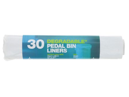 D2w | Pedal Bin Liners 20L - 100% Degradable, 44x46cm | 30 bag Online now