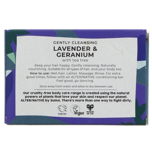 Alter Native | Shampoo Bar - Lavender & Geranium - With tea tree | 95g Online now