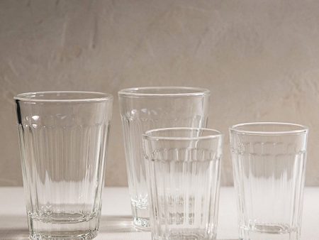 Fluted Water Glass Set Hot on Sale