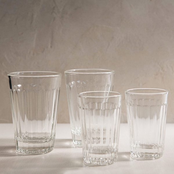 Fluted Water Glass Set Hot on Sale