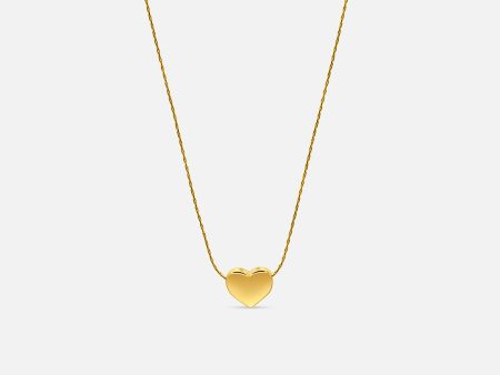 Mini Heart Pendant Necklace - Gold Discount