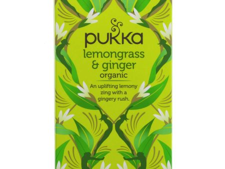 Pukka | Lemongrass and Ginger - Ginger, Verbena, Lemongrass | 20 bags on Sale