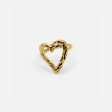 ADJUSTABLE TEXTURED HEART RING - GOLD Online