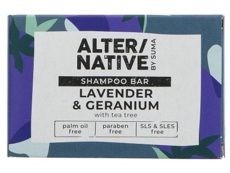 Alter Native | Shampoo Bar - Lavender & Geranium - With tea tree | 95g Online now