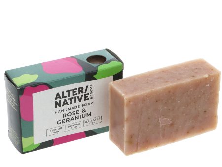 Alter Native | Boxed Soap Rose & Geranium - Floral - with rose petals | 95g Online now