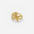 ADJUSTABLE STARFISH OPEN RING - GOLD Discount