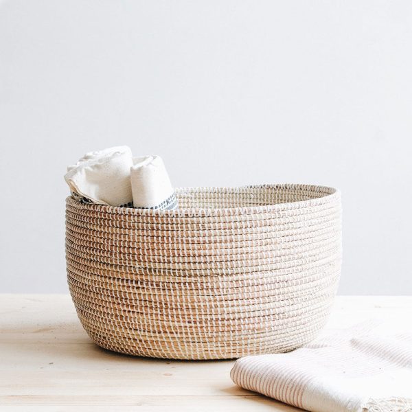 Georgia Woven Utility Storage Basket - White Sale