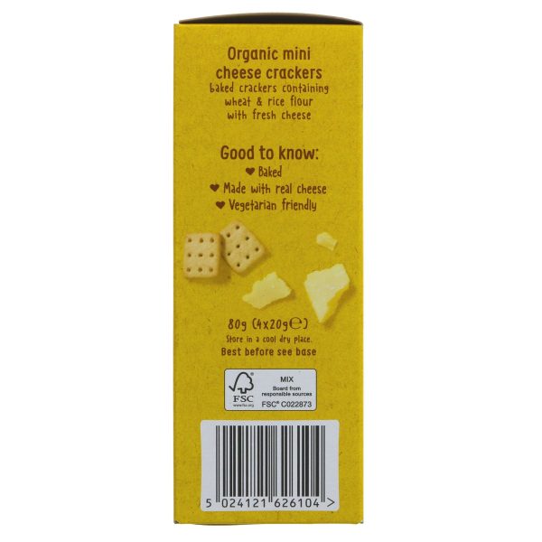 Organix | Mini Cheese Crackers - from 12 months | 4 x 20g For Cheap