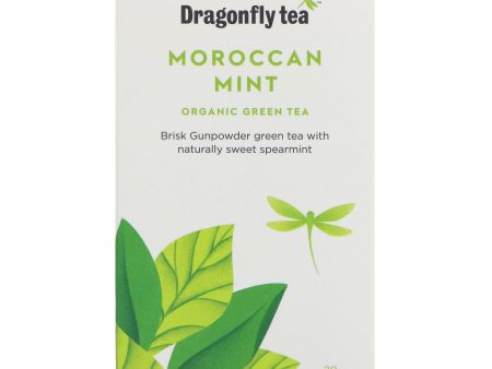 Dragonfly Tea | Moroccan Mint - Gunpowder Green, Peppermint | 20 bags For Sale