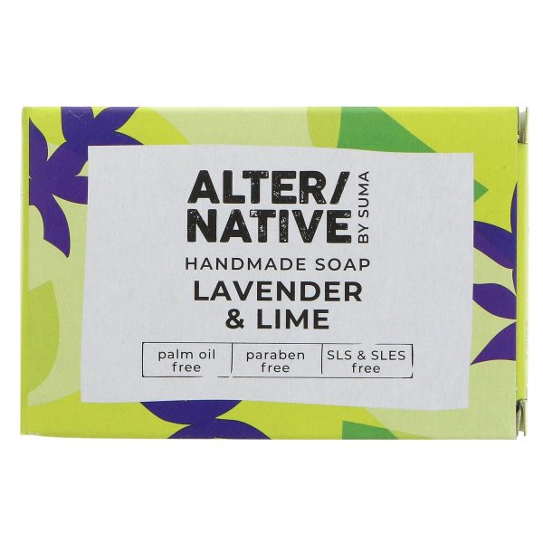 Alter Native | Boxed Soap Lavender & Lime - Relax - with lavender flowers | 95g For Sale