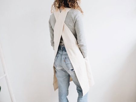 Canvas Cross-back Apron Online now