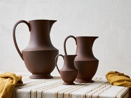 Artisan Stoneware Pitcher - Burnt Sienna Cheap