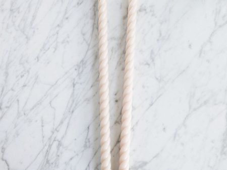 18  Taper Rope Candles - Parchment Sale