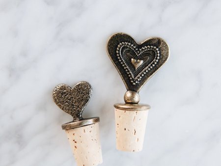 Brass Heart Bottle Stopper Cheap