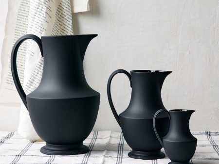 Artisan Stoneware Pitcher - Black Sale