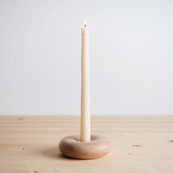 Round Maple Candle Holder For Discount