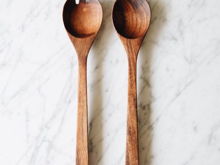 Acacia Wooden Salad Servers For Sale