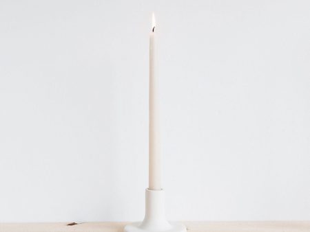 Ceramic Taper Candlestick - White on Sale