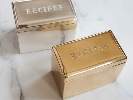 Brass Recipe Box Discount