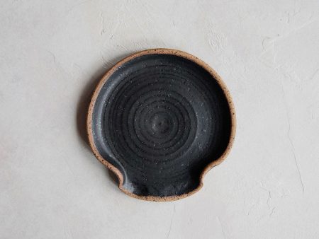 Ceramic Spoon Rest - Dark For Sale