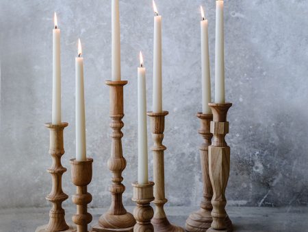 Aglow Wooden Candlesticks For Cheap