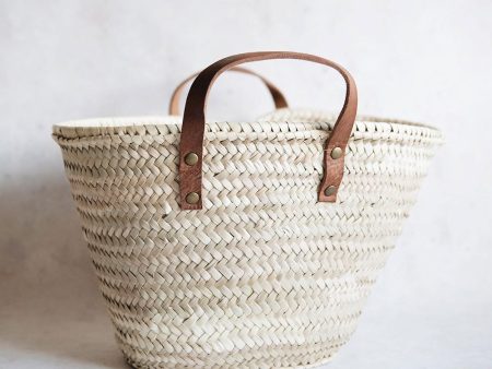 Classic Woven Palm Leaf Market Shopper Online Sale