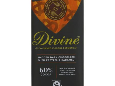 Divine | 60% Dark Pretzel & Caramel | 90g For Sale