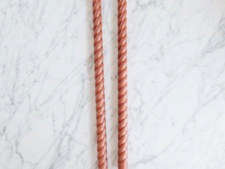 18  Taper Rope Candles - Clay Online