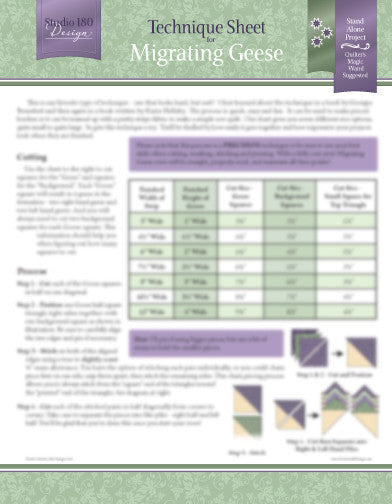 Migrating Geese Technique Sheet Fashion